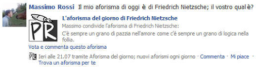 Esempio dell'applicazione Facebook